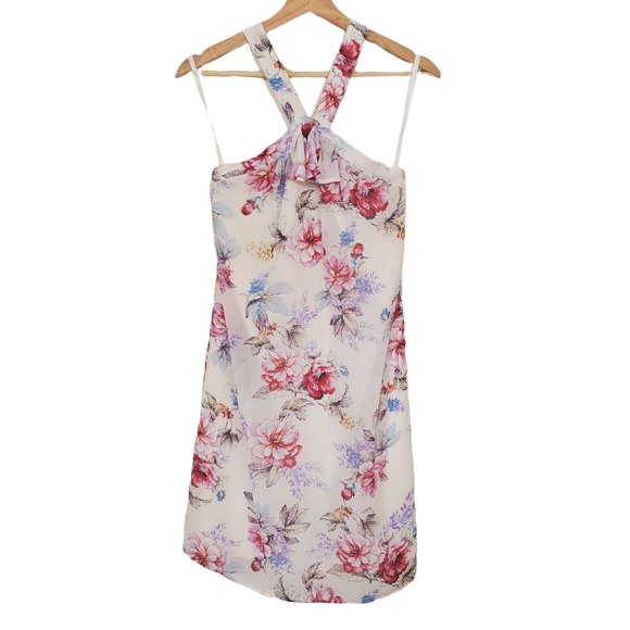 NWT Anthropologie Paper Crown halter Floral Dress With Button Attachments XS - Picture 6 of 9